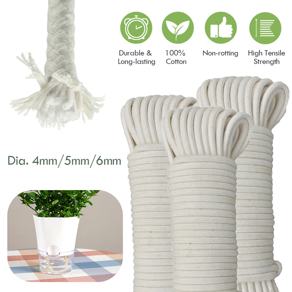 Smart Garden Project - 4/5/6mm autoirrigante cotone stoppino cavo piante